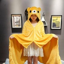 동물 캐릭터 후드담요 망토담요 학생 담요