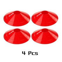세트 축구 훈련 로그인 접시 압력 방지 콘 마커 디스크 버킷 야외 스포츠 4 개, 빨강-4개