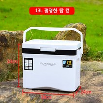 낚시 박스 쿨러 낚시 쿨러 박스 야외 시간 냉각 절연 케이스 태클 폼 내부 휴대용 경량 바다, 01 13L Flat