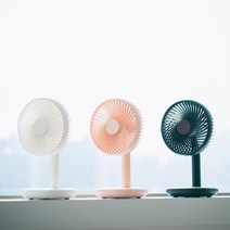 [맘코니 탁상용 선풍기] 무선 캠핑 선풍기 소형 사무실, 스노우화이트
