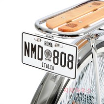 클래식 자전거 오토바이 빈티지 번호판 안전 미러링 장식 철강재 번호판 로드카 전기차 제너럴, 밝은 황색