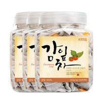 이너블릭 감잎차 100티백 국내산 감잎100%, 3통, 100g x 3