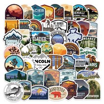 올리브파티 감성 캐리어 노트북 여행 방수 스티커 세트, 1세트, 국립공원B