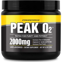 프리마포스 피크 O2 운동 보조제 120g - 독점 블렌드 유전자 변형 성분 없음 비건 및 글루텐 프리, 기본