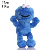 웃는엘모인형 엘모 굿즈 Elmo 세서미 스트리트 애착인형 27cm 만화 쿠키 몬스터 조이 버트 어니 빅버드, 27cm Blue Cookie