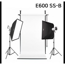 [다복점빵] 포멕스 사진조명 스튜디오 촬영 세트 (E600 SS-B) 고정형 배경시스템 (배경지135cm 화이트) 쇼핑몰 악세서리 광택 쥬얼리 추천