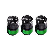 Yamaha Tricity 125 155 300 스쿠터 바이크 오토바이 액세서리 밸브 스템 캡 세트 케이스, 05 Green
