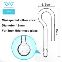 어항 수족관 열대어 애완용 viv 유리 유입 유출 파이프 lily spin peony ochid filter accessories for fish tank, 12mmshort의 스페셜, 비브 유리 파이프