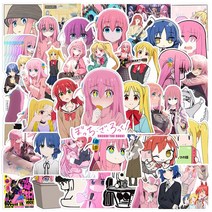 리우져블 스티커 러기지 캐리어 만화 103050pcs Kawaii BOCCHI 락 귀여운 방수 애니메이션 완구 데칼 DIY 물병 노트북 수하물 소녀, Random 10PCS