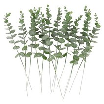 정원 소품 인테리어 장식61218pcs 인공 유칼립투스 잎 녹지 줄기 홈 정원 꾸미기, 18개, 초록