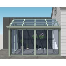 비닐하우스자재 Lowes Sunroom 유리제 집 녹색 건축재료 GardenRoom 직업적인 알루미늄 겨울 정원 태양 방, 한개옵션0