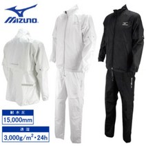 미즈노 MIZUNO 골프용 레인슈트 상하의세트 레인웨어 우비 비옷 남성용 52MG6A01 2colors, 블랙, 1개