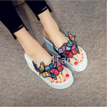 Meitao빅사이즈 여자 여름 나비 웨지 조리24