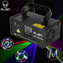 ALIEN- 3D RGB 400mW DMX 512 레이저 스캐너 프로젝터 무대 조명 효과 파티 크리스마스 DJ 디스코 쇼 풀, 미국 플러그, 02 미국 플러그