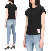 [골든구즈] [골든구스] 라벨 G GWP01221 P000637 90292 여성 반팔티셔츠