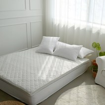 웰베딩 국산 9존 굿슬립 7cm 침대 요 토퍼 매트리스, 누빔 화이트