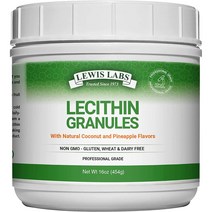 루이스 랩 레시틴 그래뉼 454g Lewis Labs Lecithin Granules Supplement | Natural Soy Lecithin Powder