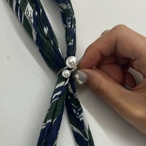 진주 쁘띠 트월리 스카프 버클 고리 스카프링 실버