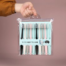 노점 폭격 한국 마카롱 칫솔 10개 포장 커버 성인 아이스크림 연모 칫솔 4p, default