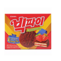 크라운제과 빅파이 딸기, 216g, 24개