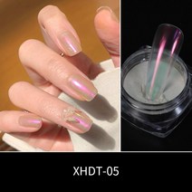 HNUIX 1Box 진주 손톱 반짝이 오로라 진주 파우더 네온 쉬머 미러 인어 디핑 손톱 크롬 안료 먼지 광택 장, XHDT505