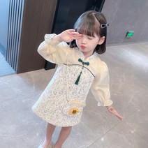 CIUUC 봄과 가을 드레스 외국 스타일 아기 고대 cheongsam 드레스 엔티티 도매 지갑 긴 소매 어린이 한후 스커트