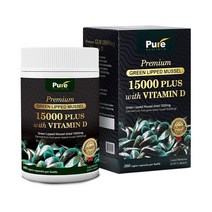 퓨어 호주 뉴질랜드 고함량 초록홍합 15000 플러스 비타민D 360캡슐 무료배송!, 1개