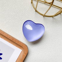 에이와이 젤리 하트 핸드폰 스마트폰 그립톡 스마트톡 핸드폰 거치대, 퍼플, 1개