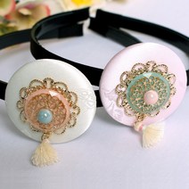 9번 한복머리띠 미니 싸개 금박 아동 여아 유아 공주 한복 머리띠 한복머리장식 배씨댕기 배씨머리띠