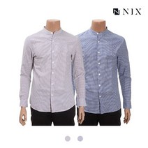 [NIX]남)코튼린넨 레귤러핏 헨리넥 셔츠(FNNECSL111P)