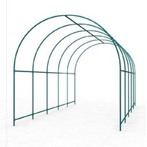 비닐하우스 원형 파이프 활대 지지대 조립식 프레임 대형 지주대 온실 덩쿨 나무 거치대 정원 자재, 길이 4 x 폭 2.15 x 높이 2.2 미터