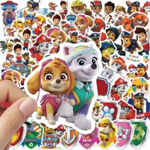 귀여운 인형 50100pcs Paw Patrol 스티커 노트북 기타 수하물 스케이트 보드 자전거 만화 DIY 방수 애니메, 01 50pcs