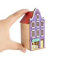 퍼즐피플 3D 영공방 건축물 입체퍼즐모형, 3D목재퍼즐 미니 카페드유럽 아모리스, 조립판 4장p
