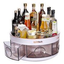 eyimtech 다용도 회전트레이 양념통 정리대, 화이트
