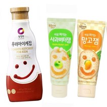 우리아이케찹 +복음자리 망고잼 +복음자리 사과버터잼(설탕대신 올리고당/토마토케찹/바로 짜먹는/튜브형/홈메이드방식), 상세설명
