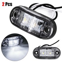카라반트레일러 2Pcs 화이트 LED 사이드 마커 조명 통관 자동차 트레일러 캐러밴 12V 방수 외부 트럭 램프 167295