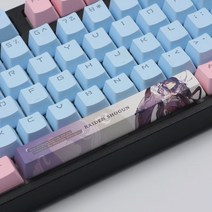 키보드 스테빌라이저 커스텀 Genshin impact spacebar keycap 6.25u pbt oem keycaps 용 다기능 게임용 hutao yae-miko xiao, raiden-shogun
