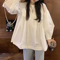 슈팅스타 / 레이스 포인트 여성스러운 A라인 블라우스 1359948