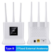 lte라우터 휴대용 와이파이 라우터 포켓파이 잠금 해제 4g 2.4g 무선 wifi 고 이득 안테나 모뎀 300mbps 모바일 핫스팟 cpe 동글 + sim 카드 슬롯 rj45, 유럽 ​​버전, 유형 b
