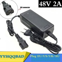 전동킥보드충전기 전기 자전거 스쿠터 용 48v 2a 납산 배터리 충전기 오토바이 57.6v pc iec 커넥터가있는 납산 배터리 충전기 호환, 우리를