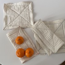 6중 거즈 행주 키친크로스 테이블매트 면행주 제로웨이스트