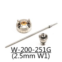 자동차 목공 도색 페인트 스프레이건 후끼 일본 만든 hvlp 수동 핸들 w-200 스프레이 건 노즐 니들 에어 캡 키트 w200 스프레이 건용, w-200 2.5mm w1 캡