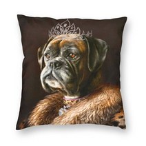 강아지마약방석 개모차 무중력 쿠션럭셔리 Pug 개 초상화 쿠션 커버 소파 폴리 에스터 리갈 애완 동물 빈티, 06 6_03 30x30cm 12x12in