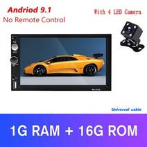 안드로이드올인원 안드로이드오토 podofo 2 din android 9.1 카 라디오, 9212b 1 16g 카메라