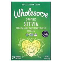 홀섬 스위트너 Organic Stevia Zero Calorie Sweetener Blend 35 Individual Packets 1.23 oz ( g), 75개