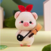 호미호비 양모펠트 만들기재료세트, 돼지시리즈 2.마녀돼지