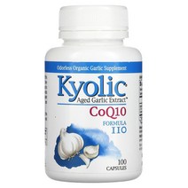 Kyolic 쿄릭 숙성 마늘 추출물 코엔자임Q10 코큐텐 포뮬라 110 캡슐 100정
