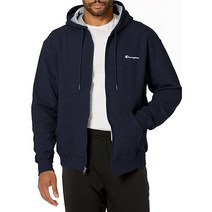 Champion 남성용 파워블렌드 그래픽 풀 지퍼 후디 네이비-y08160 Large