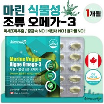 식약청 인정 캐나다 직수입 프리미엄 미세 조류 식물성 오메가3 60캡슐 1개월분 . 혈류 개선 골다공증 발생 위험 개선 항산패 눈 건조 항산화 기능성 영양제, 3통