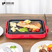 키친아트 캠핑 분리형 통주물 전기그릴 멀티 삼겹살 고기굽는기계 가정용 전부치기 1인용 후라이팬 불판, 단품